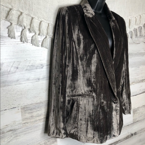NWT H & M Crushed Velvet Blazer size 10 - Picture 5 of 12